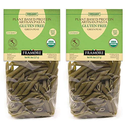 Framore 8 Oz Dried Organic Gluten Free Penne Greenpea Past Pb400