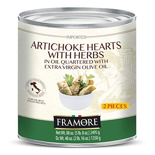 Framore Artichoke Hearts In Herbs And Olive Oil, Quartered, Auth
