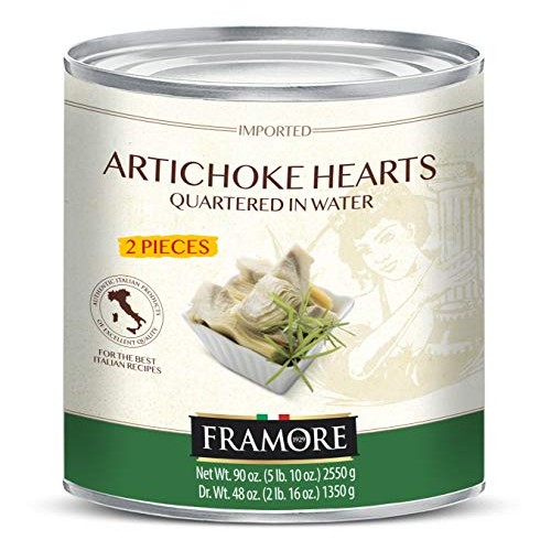 Framore Artichoke Hearts In Water, Quartered, Authentic Italian,