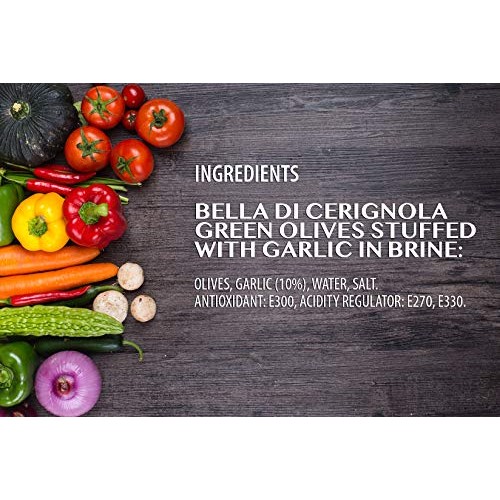 Framore, Green Olives Bella Di Cerignola Stuffed With Garlic Fif