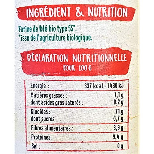Francine Farne de Ble Bio - French T55 Organic All Purpose Flour...