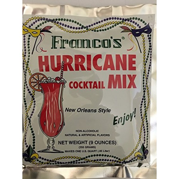 Francos Hurricane Cocktail Mix Five 9-ounce packages