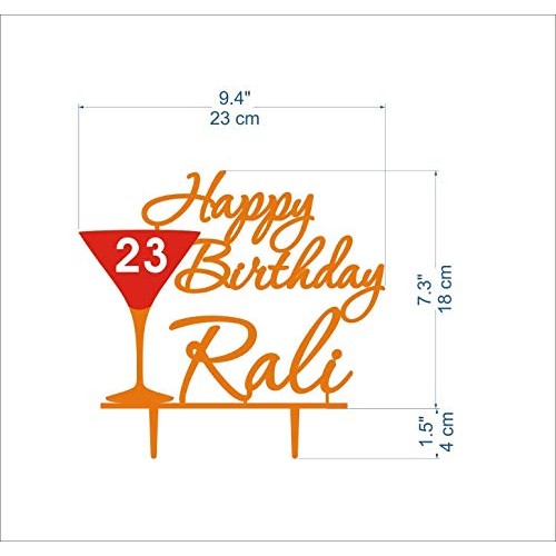 Happy Birthday 23Rd Cake Topper Unique Personalised Toppers Any