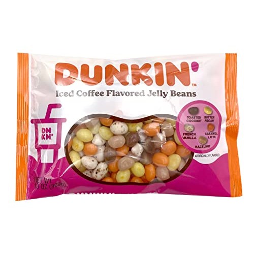 Dunkin Iced Coffee Flavored Jelly Beans, 2 Bags, 26 Oz Total