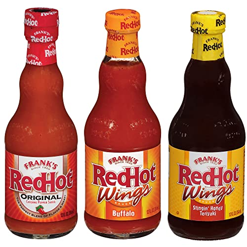 Franks RedHot Hot Sauce Variety Pack Original, Buffalo, and St...