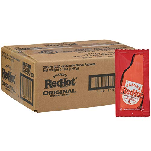 Franks Redhot Original Cayenne Pepper Sauce Packets, 200 Count