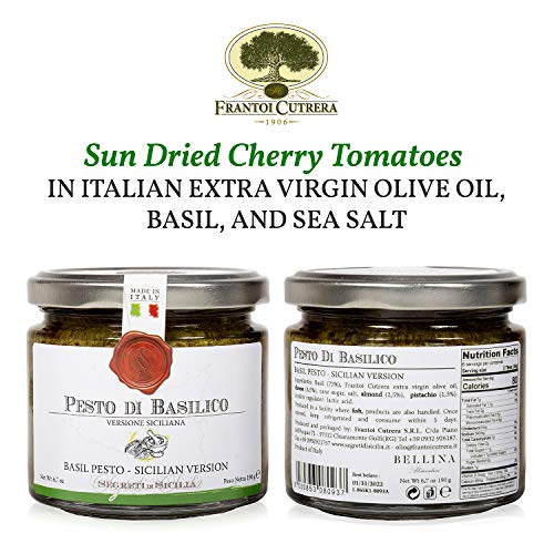 Frantoi Cutrera Basil Pesto Pasta Sauce And Bruschetta Topping -