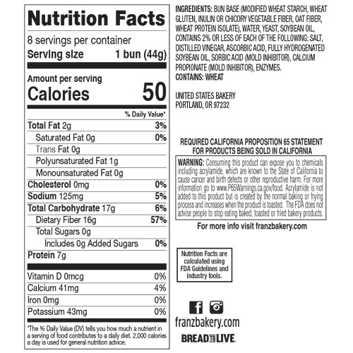 Franz Bakery Keto Hot Dog Buns 16ct