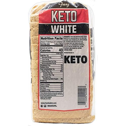 White Keto Bread - Zero Net Carbs - Keto Diet Approved - 2 Loaf