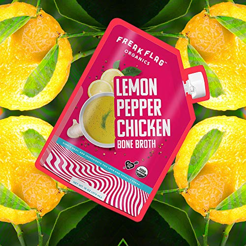 Freak Flag Organics | Lemon Pepper Chicken Bone Broth Soup Stock