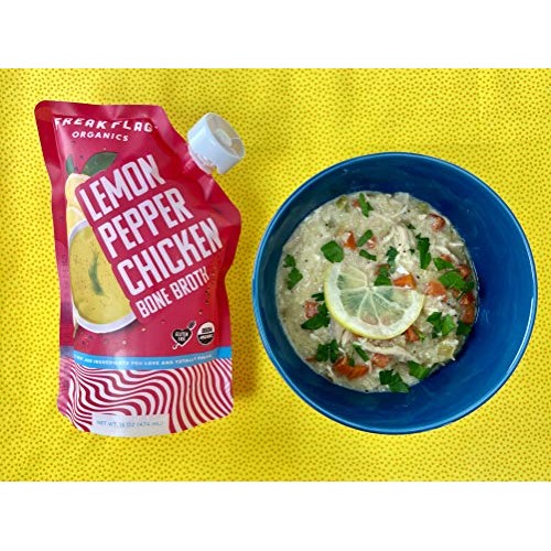 Freak Flag Organics | Lemon Pepper Chicken Bone Broth Soup Stock