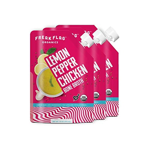 Freak Flag Organics | Lemon Pepper Chicken Bone Broth Soup Stock