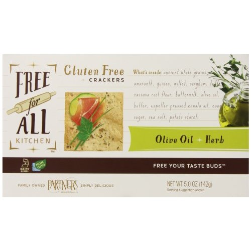 Free For All Kitchen Gluten Free Crackers, Olive Oil &Amp; Herb, 5 O