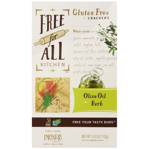 Free For All Kitchen Gluten Free Crackers, Olive Oil &Amp; Herb, 5 O
