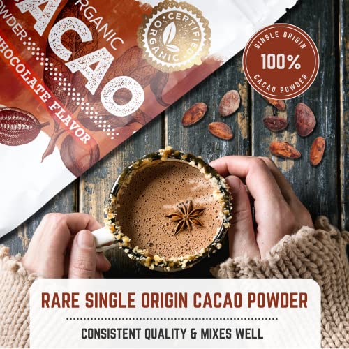 Cacao Powder Organic Raw - Natural Unsweetened Cocoa - Rich Dark...