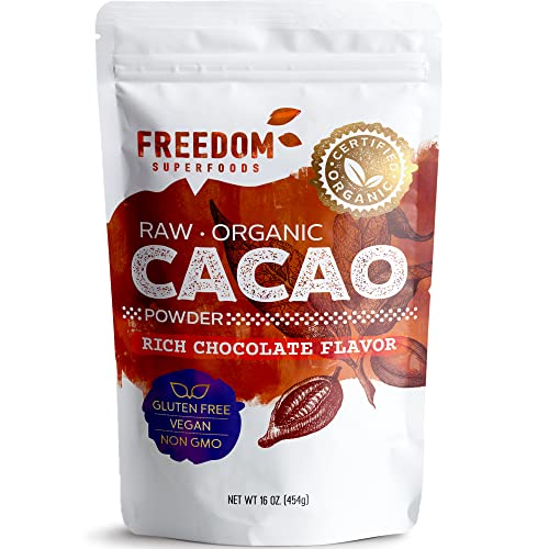 Cacao Powder Organic Raw - Natural Unsweetened Cocoa - Rich Dark...