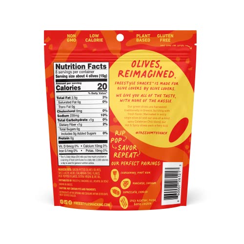 Freestyle Snacks Olive Snack Packs - Fresh Pitted Green Olives,