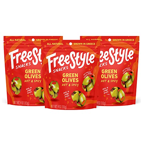Freestyle Snacks Olive Snack Packs - Fresh Pitted Green Olives,