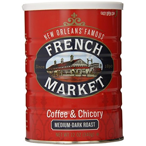 French Market Coffee, Coffee &Amp; Chicory, Medium-Dark Roast Ground