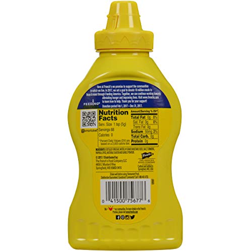 Frenchs Classic Yellow Mustard Squeeze Bottle, 12 Oz Pack Of 12