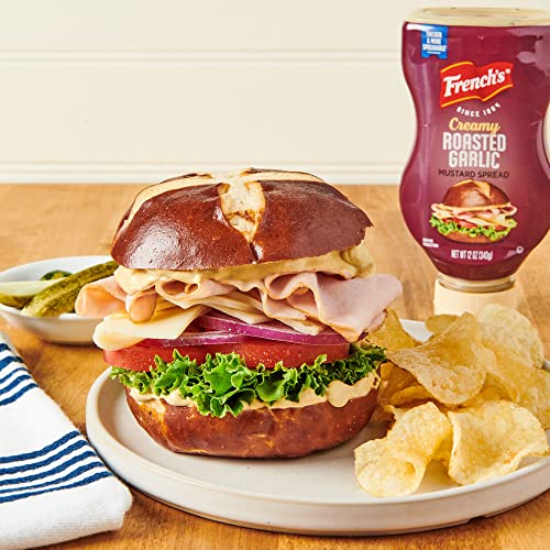 Frenchs Creamy Roasted Garlic Mustard Spread, 12 oz