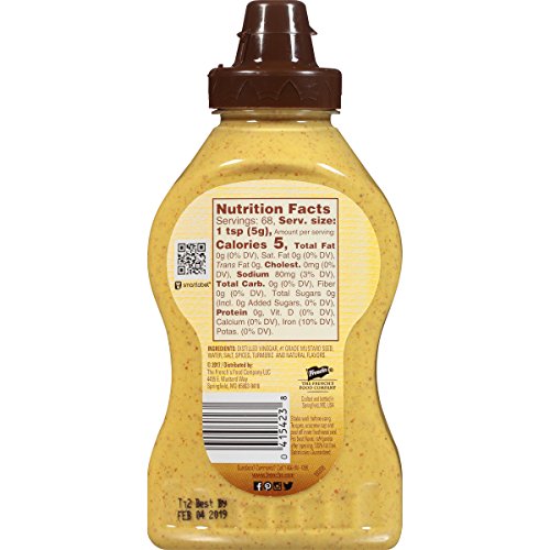 Frenchs Spicy Brown Mustard, 12 oz Pack of 12
