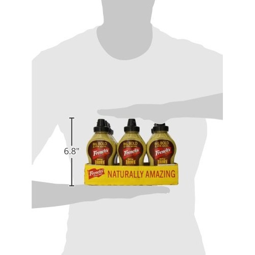 Frenchs Spicy Brown Mustard, 12 oz Pack of 12