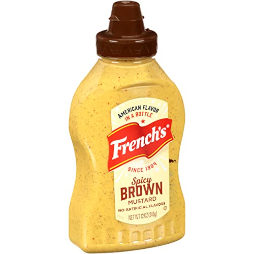Frenchs Spicy Brown Mustard, 12 oz Pack of 12