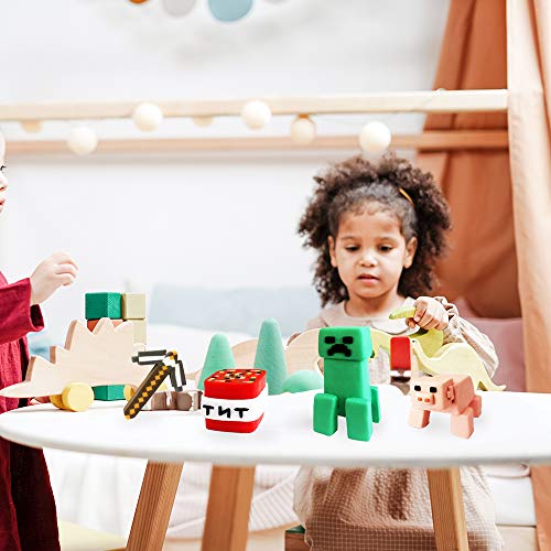 5Pcs Pixel Style Party Supplies Cake Decoration Birthday Cupcake