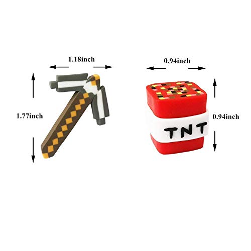 5Pcs Pixel Style Party Supplies Cake Decoration Birthday Cupcake