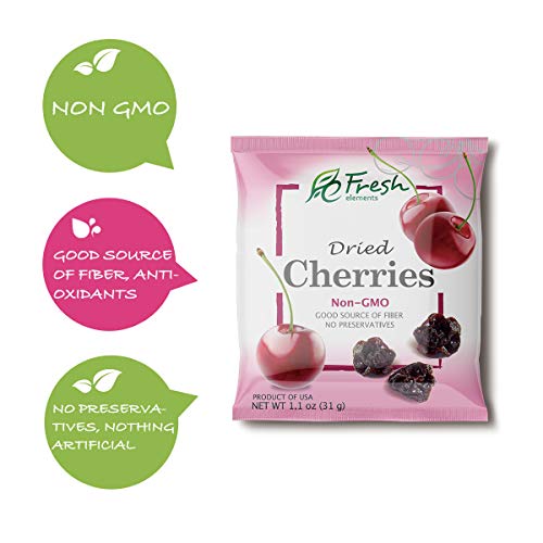 Fresh Elements Dried Cherries, 1.1oz pack, Preservative Free, Gl...