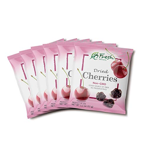 Fresh Elements Dried Cherries, 1.1oz pack, Preservative Free, Gl...