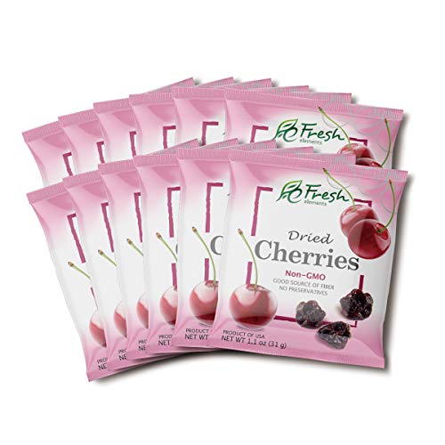 Fresh Elements Dried Cherries, 1.1oz pack, Preservative Free, Gl...