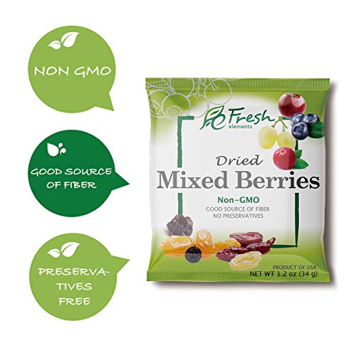 Fresh Elements Dried Mixed Berries, 1.2Oz Pack, Preservative Fre