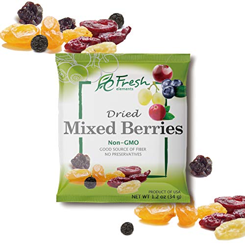 Fresh Elements Dried Mixed Berries, 1.2Oz Pack, Preservative Fre