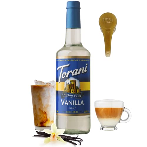 Torani Sugar Free Vanilla Syrup For Coffee 25.4 Ounces For Vanil