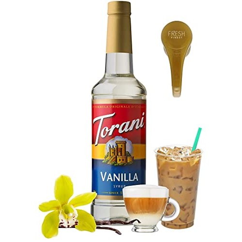 Torani Vanilla Syrup For Coffee 25.4 Ounces For Vanilla Flavored