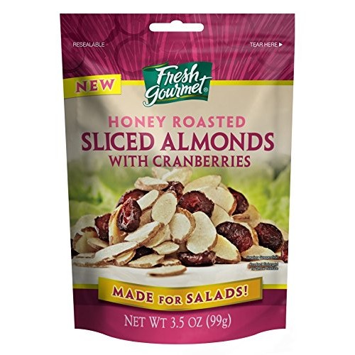 Fresh Gourmet Honey Roasted Sliced Almonds &Amp; Cranberries, 3.5 Ounce