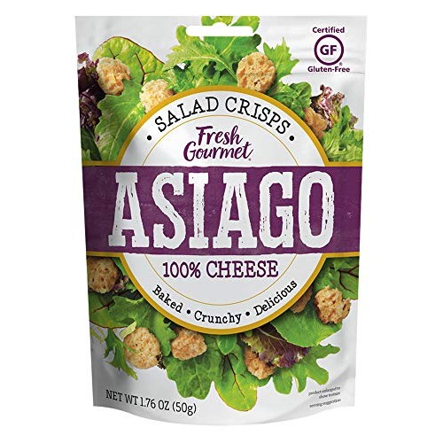 Fresh Gourmet Asiago Cheese Crisps | 1.76 Ounce, Pack Of 12 | 10