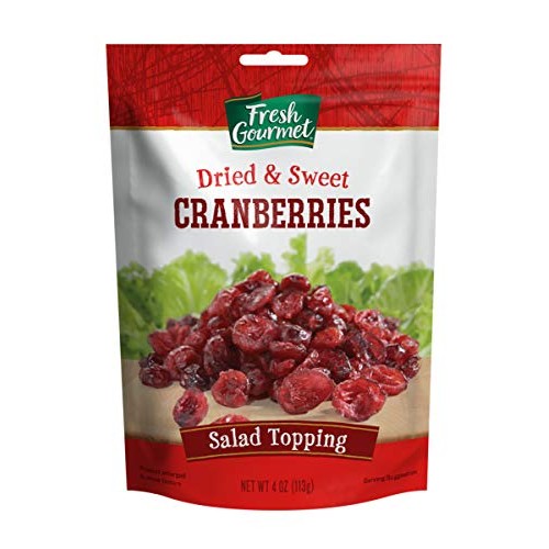 Fresh Gourmet Cranberries, Dried &Amp; Sweet, 4 Ounce Pack Of 9
