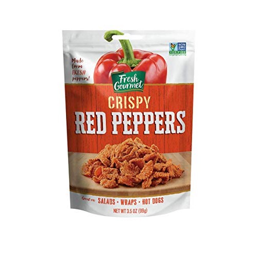Fresh Gourmet Crispy Red Peppers, Lightly Salted, 3.5-Ounce Pac