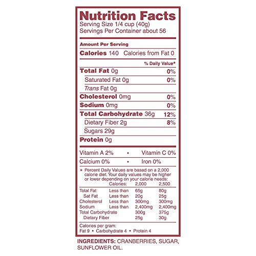 Fresh Gourmet Dried Cranberries | 5 Pound | Bulk Size | Snack An