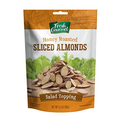 Fresh Gourmet Sliced Almonds, Honey Roasted, 3.5 Ounce