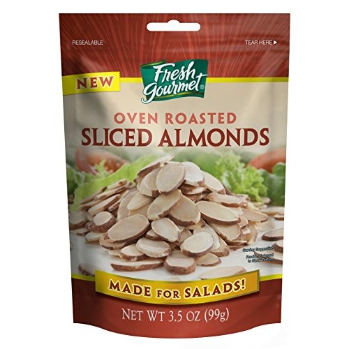 Fresh Gourmet Sliced Almonds, Oven Roasted, 3.5 Ounce