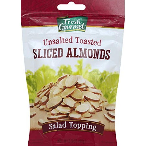 Fresh gourmet toasted almonds almond salad topping 3.5 oz