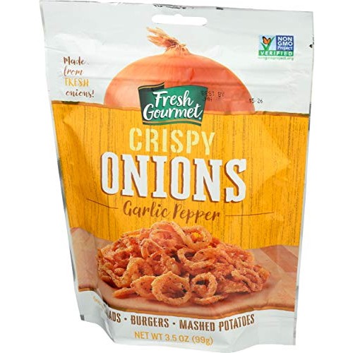 Fresh Gourmet Topping, Crispy Onion Garlic, 3.5 Oz