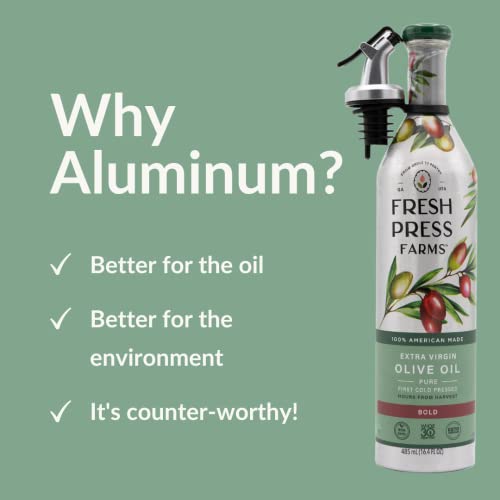 Fresh Press Farms Extra Virgin Olive Oil, Bold, 16.4 Fl Oz, 2-Pa