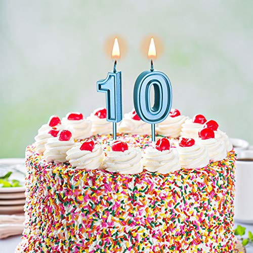 10Th Birthday Candles Cake Numeral Candles Happy Birthday Cake C