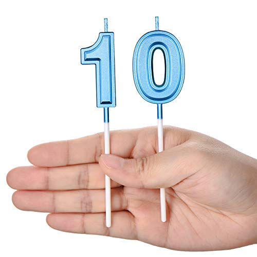 10Th Birthday Candles Cake Numeral Candles Happy Birthday Cake C