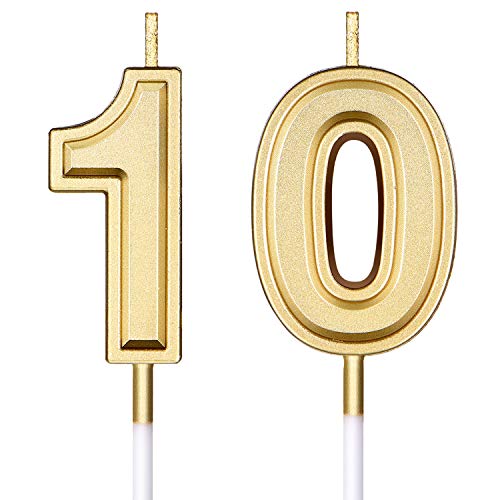 10Th Birthday Candles Cake Numeral Candles Happy Birthday Cake C